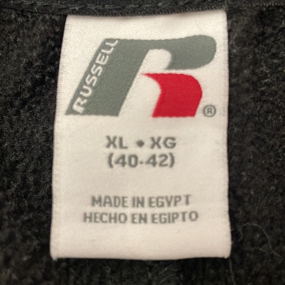 Mens Black, drawstring Russell sweatpants, size XL 40-42 - Picture 3 of 4